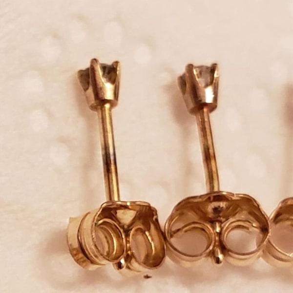14K guld örhängen rygg Gul öronlåsning för örhängen (6 st