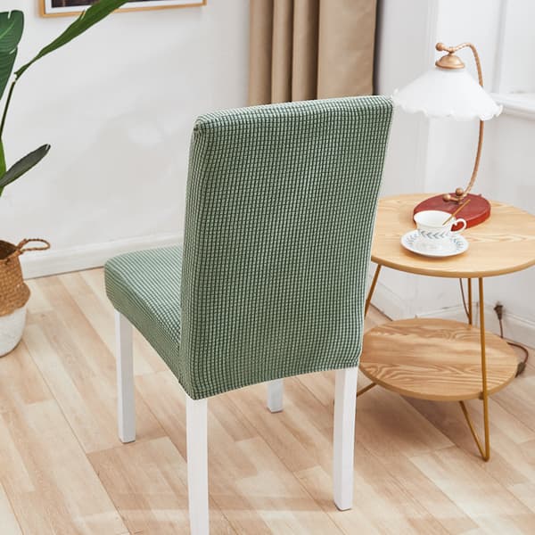 Vattentät matstolsöverdrag set om 6, stretch jacquard par