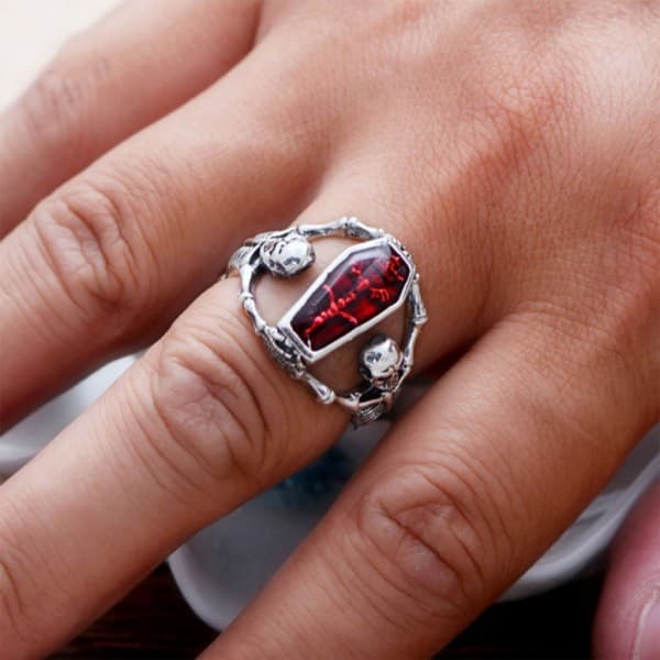 （null - 10）Skalleformade Metallringar Punk-Stil Ringar Hej