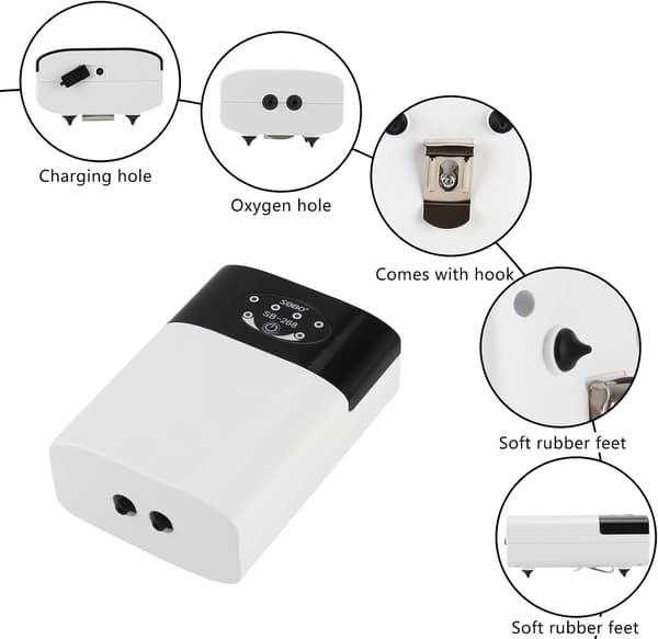 Bärbar akvariepump luftpump USB syrepump akvarium bubb