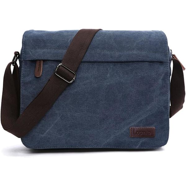 Herre skuldertasker, Canvas Crossbody tasker, 13,3 tommer bærbare tasker,
