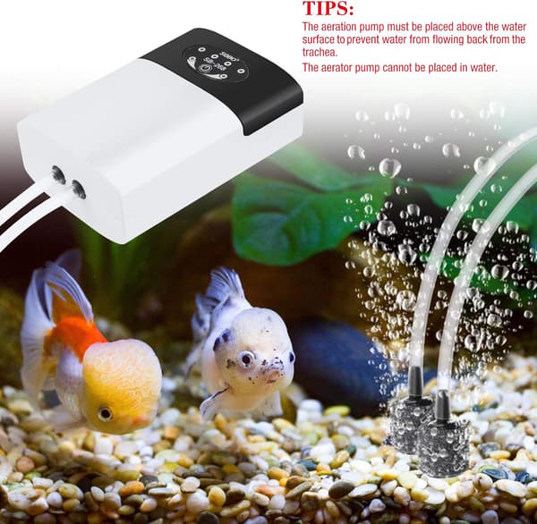 Bärbar akvariepump luftpump USB syrepump akvarium bubb
