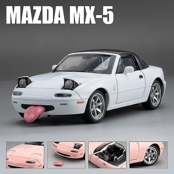 1/32 Mazda Mx-5 miniatyr støpt Mx5 roadster lekebil modell sou