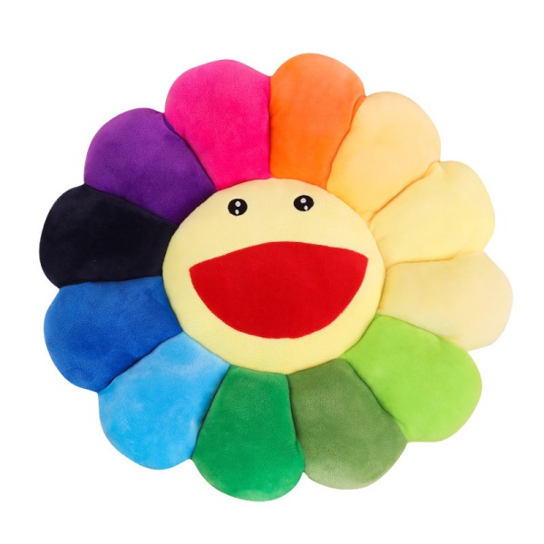 Smile Face Plush Pillow Cushion Mat Pillow Sofa Cushion Colorful