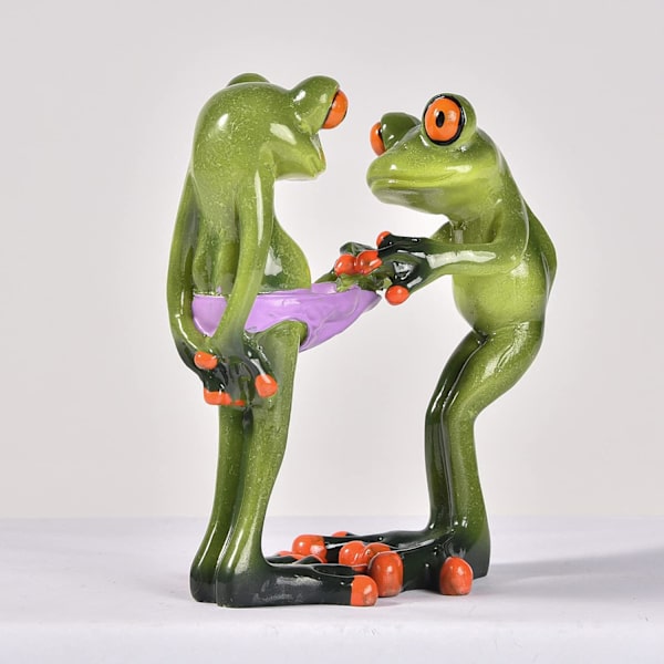 Nyhed Fræk Sexet Frø Statue Hjemmeindretning - Kunsthåndværk i Harpiks Fu