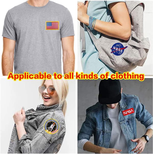 Rymdfärjeplåster, NASA-plåster, för hattar, jackor, skjortor, västar