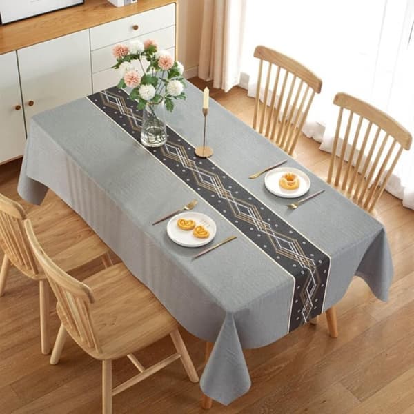 137 x 180 cm Rektangulær PVC Dug, Patchwork Farvet PVC med Diamant Mønster