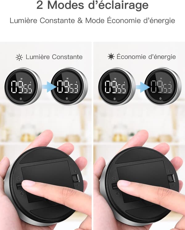 Køkken Timer Digital Timer med Stopur og Nedtællingsfunktion