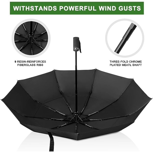 Amazon Brand - Umbrella Compact Travel Umbrellas Strong Durable W