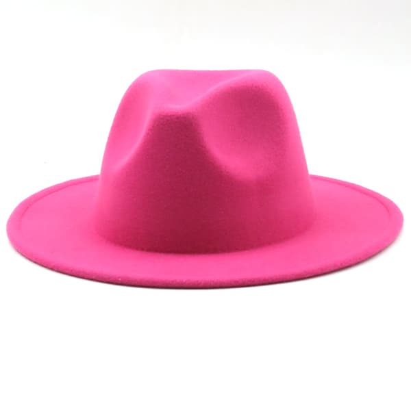 Kvinners krusbare ullfilt Outback-hatt Panama-hatt bred brem