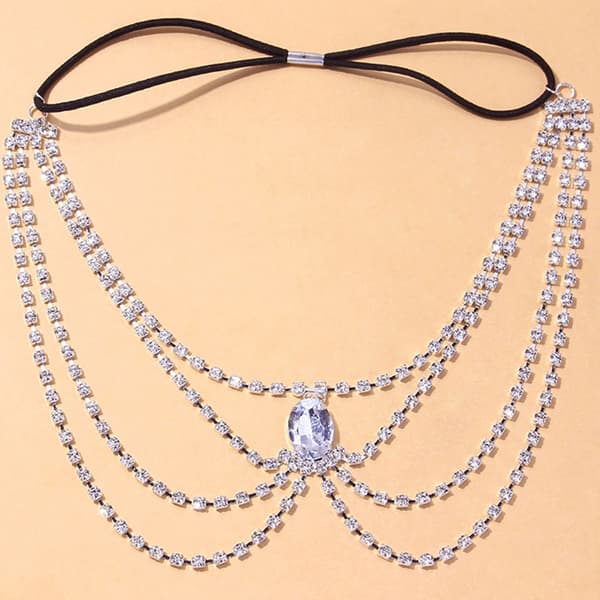 1 stk. Crystal Multi-layer Bone Chain Bone Smykker til kvinder