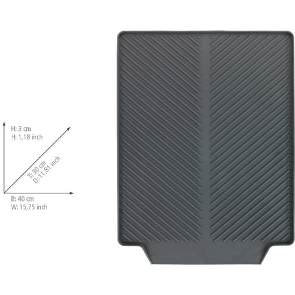 Abtropfmatte Linea Miko 40x30x3cm harmaa