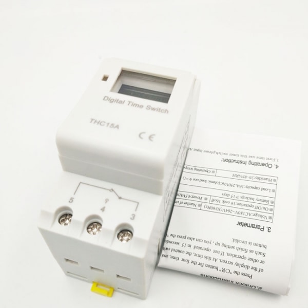 1pc Veckoprogrammerbar tidsswitch, reläswitch, med LCD-display