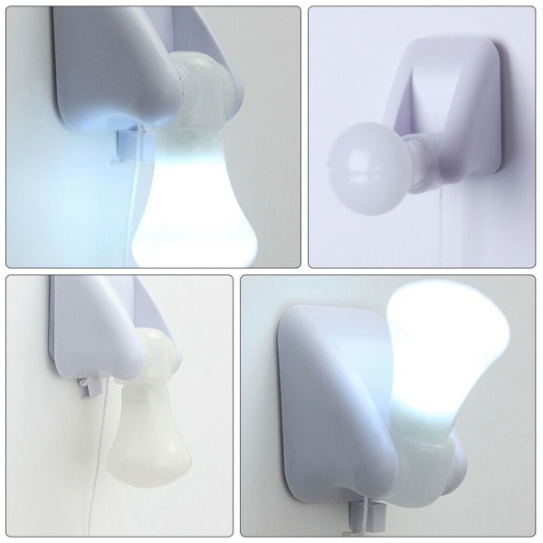 8st bärbar tråd LED-lampa liten skåplampa nattljus batteri
