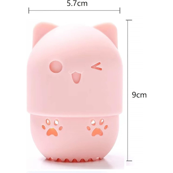 1PC (Blå) Marshmallow Makeup Sponge for Foundation, Silicone Tra