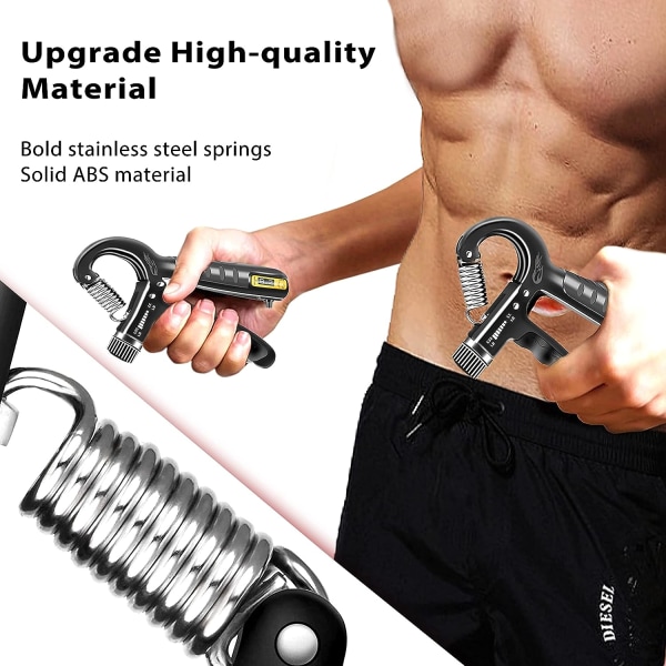 Grip Strength Trainer 2-pak 5-60 lbs, Justerbar Modstand Hånd