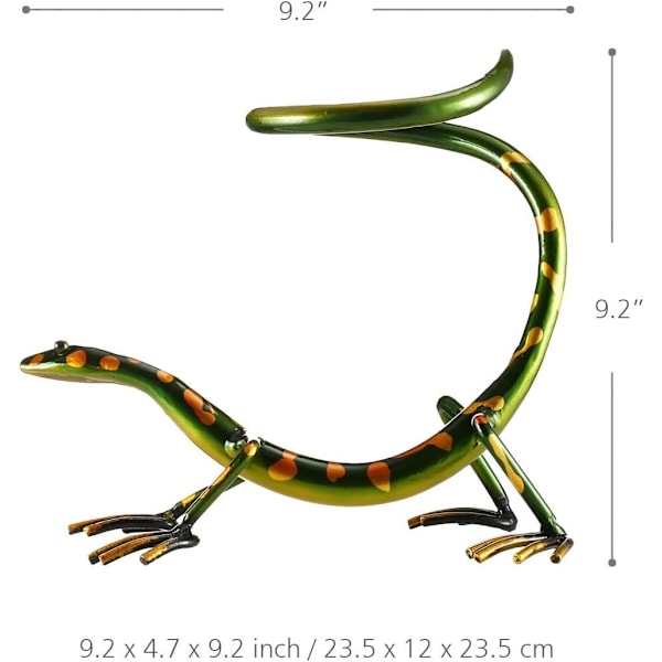 Järnvinställ i form av en Gecko Modern Skulptur för Dekor