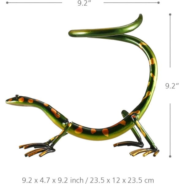 Jern Vinstativ i Form af en Gecko Moderne Skulptur til Dekoration