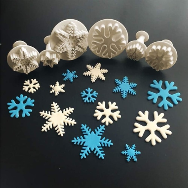 Lumihiutalekakun mallinnustyökalu Muovinen leikkuri Snowflake White Cutte