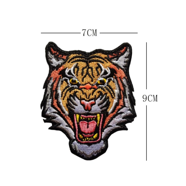 The Terrible of Bengal Striped Tiger Broderet Patch Iron on Se