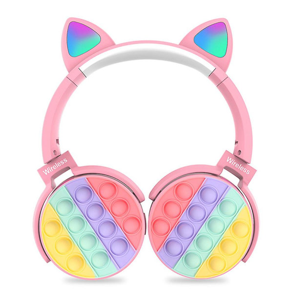 Bluetooth On-ear Hovedtelefon Med Pop Bobler, Silikone Pop Fidget