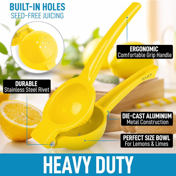 Premium Quality Metal Lemon Squeezer, Citrus Juicer, Manual Press