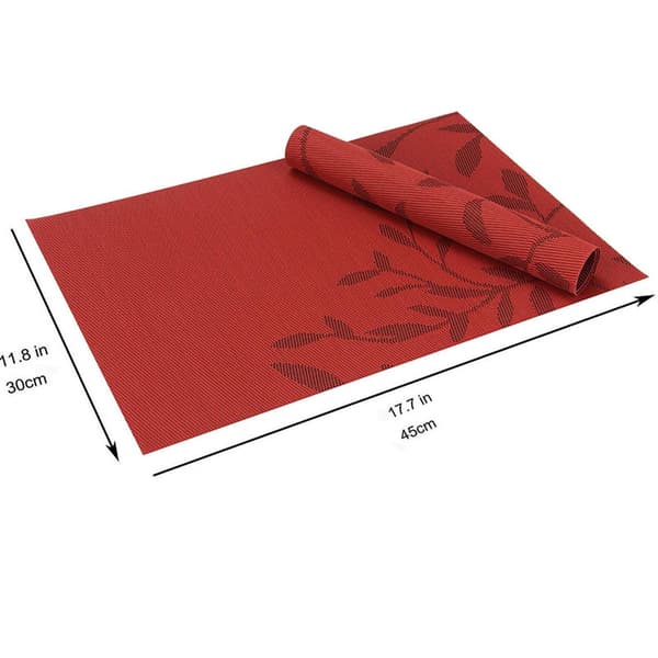 Vinyl Plassmatter, Sett med 8 Flekkbestandige, Foldbare, Vaskbare