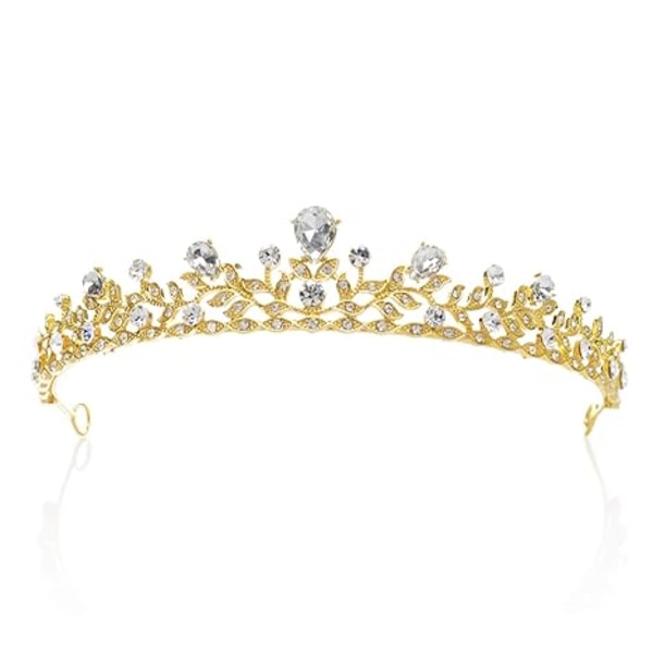 Crystal Wedding Crown Brude- og Blomsterpige Tiara - Prinsesse Tia
