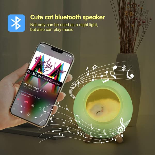 Yöpöytälamppu Bluetooth-kaiuttimella lapsille
