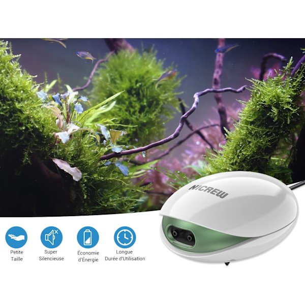 Akvarie luft pumpe Ultra-stille pumpe <35 DB med 2.5W X-5 boble St