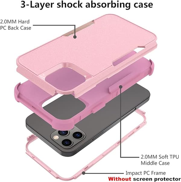 Etui designet for iPhone 13 Pro Max, Heavy Duty Shockproof Protec