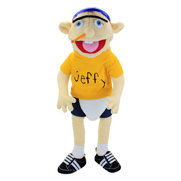58cm Jeffy Plyschleksak Cosplay Jeffy Hatt Handdocka Spel Fylld D