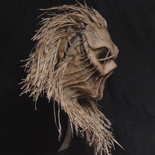 Halloween Fågelskrämma Huvudskydd, Fågelskrämma Mask, Läskig Jutesäck Full
