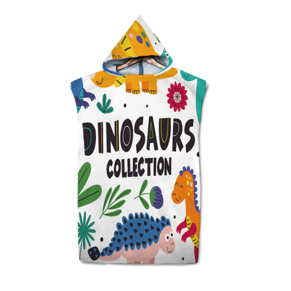 D-Dinosaur strandhåndklæder Sandtæt badeponcho, sødt lille håndklæde M