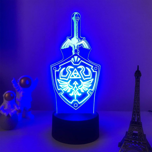 3D Illusion Night Light Legend of Zelda sänglampa, Zelda Link'
