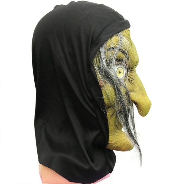 Old Woman Witch Mask - Halloween Scary Horror Cosplay Costume