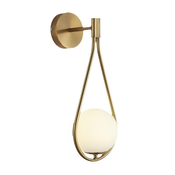 Moderne Væglampe, E27 Globe Sconce, til Soveværelse, Stue, Entre, Uden Pære, Guld [Energieffektivitetsklasse E]