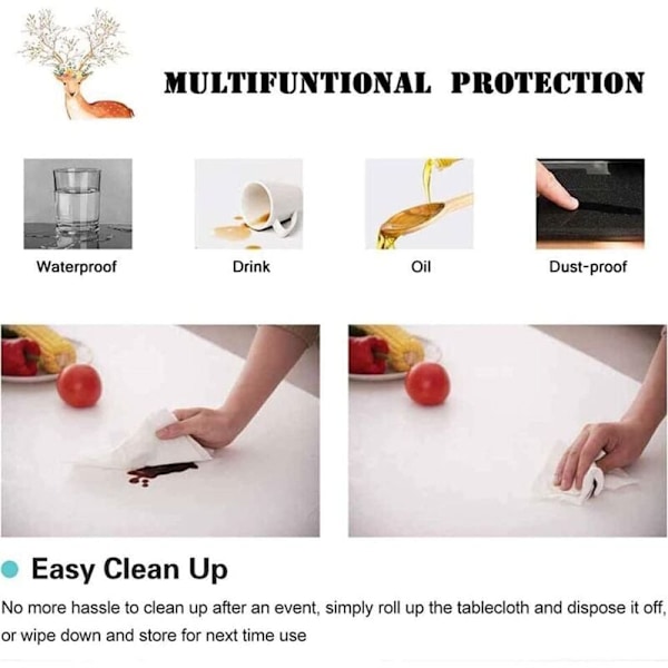 (Ginkgo biloba, 140x180cm) Vattentät PVC Rektangulär Dukskydd