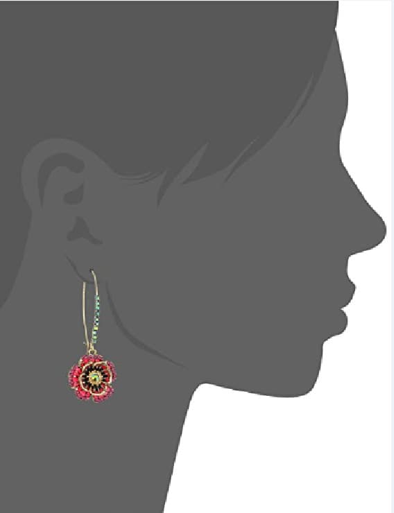Rose Dangle Øreringe, 1 par