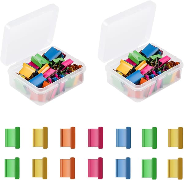 100 stk rustfrie stål klips, påfyll klips for papir