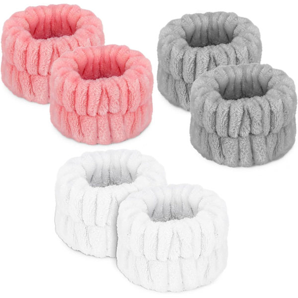 6 stk. håndklæder til damer, mikrofiber håndledsspa vaskehåndklæde rem,
