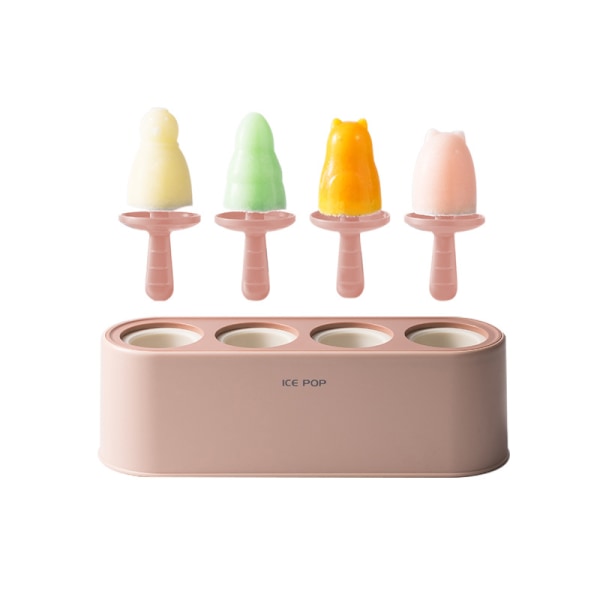 Popsicle-formset 4 delar Hemmagjord silikon Popsicle-tillverkare Lätt