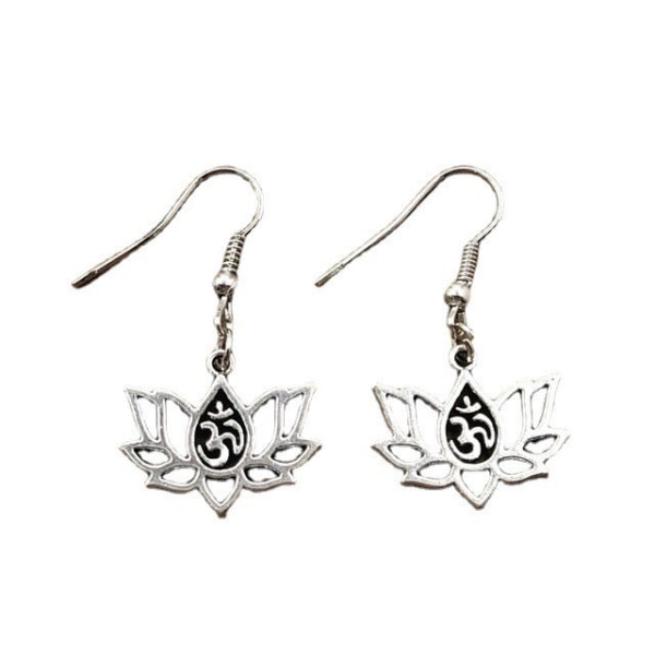 Earrings - OHM - Lotus Flower Silver