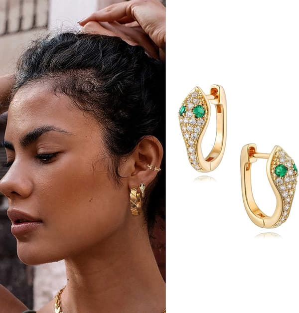 Kvinde Hoop Øreringe Guld 14K Guld Fyldt Tiny Boho Strand Enkle D