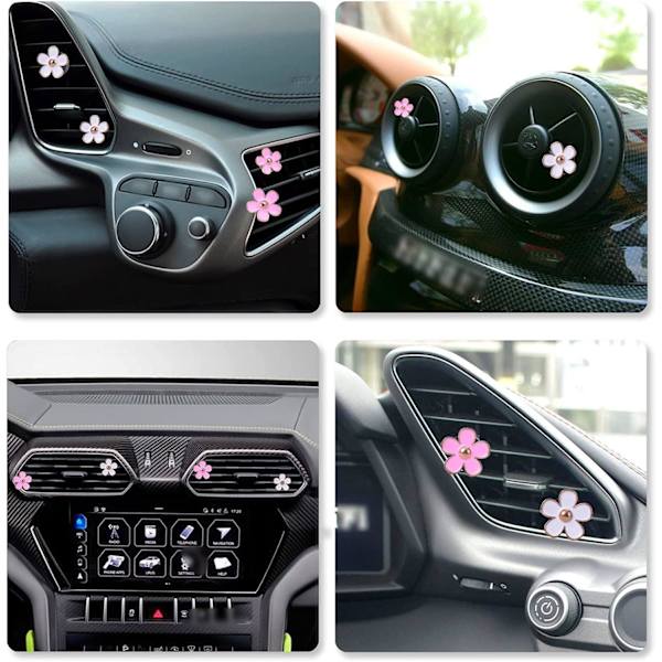 8 kpl Kukka Auto Sisätilan Ilma-Aukon Koriste, Daisy/Eläimen Muoto