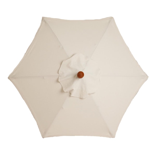 Cover för parasoll - 6 revben - Diameter 2m - Vattentät - UV-skydd - Ersättningstyg - Beige