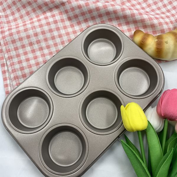 DIY-leivontavuoka 6-reikäinen pyöreä kakkuvuoka kakkutyökalut tarttumaton pinnoite