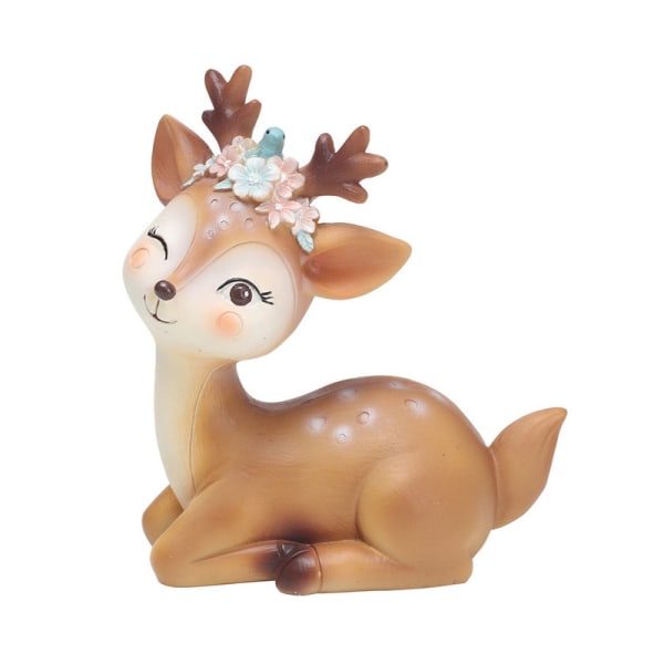 Fawn Figurine, Deer Ornaments Miniatyr Deer Figurine Resin Anima