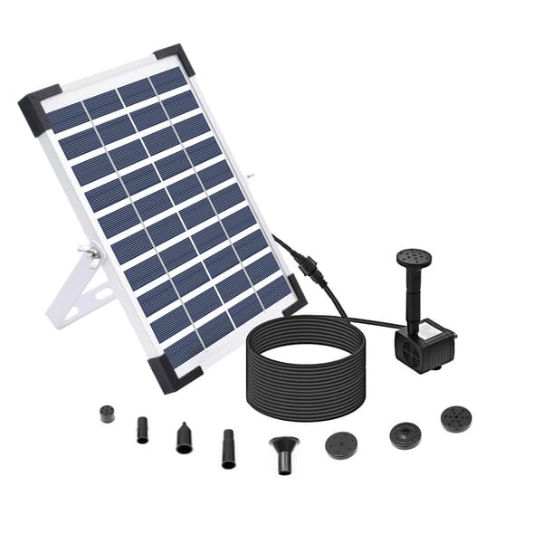 5W utomhus solfontän, solcellsdammpump, solvattenpump för