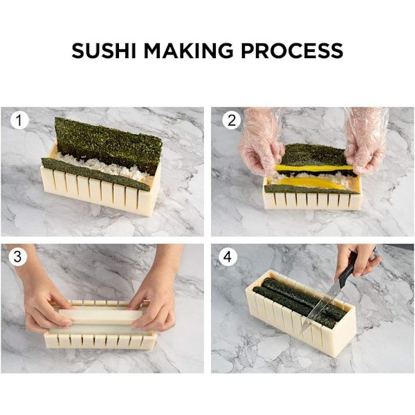 Sushi Making Kit Deluxe Edition med komplett Sushi Set 10 delar